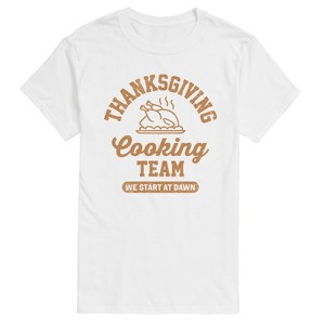 Men's - Instant Message - Thanksgiving Cooking Team Short Sleeve Graphic T-Shirt - 1 of 4