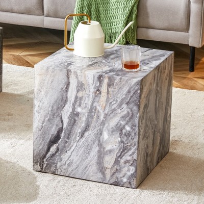 Maggift Patio End Tables, Texture Design Coffee Table for Living Room, Patio, Bedroom, Gray, 15.7"*15.7"*15.7"