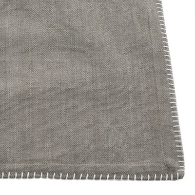 Gray Cotton Whip Stitched Rectangle Placemats, 13"x19", Set of 4