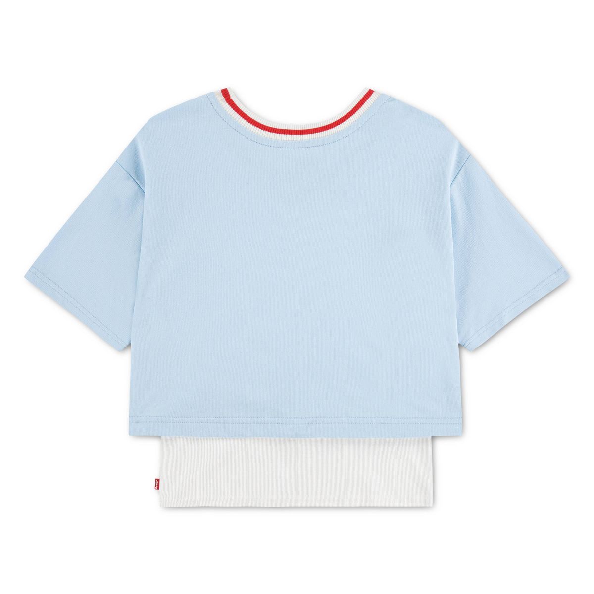 Levi's® Girls' Short Sleeve Layered Crewneck 2-Fer Top Multicolor - thumbnail 5