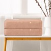Unique Bargains Cotton Absorbent Quick Dry Lightweight Bath Towels for Bathroom 2 Packs - 3 of 4