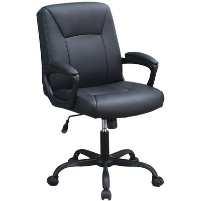 NicBex Upholstered Adjustable Height Home Office Desk Chairs with Metal Base and Universal Wheels