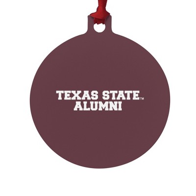 Texas State Alumni Aluminum Holiday Christmas Tree Ornament