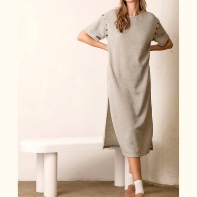 Women's All In Admiration Ribbed Dress - Polagram