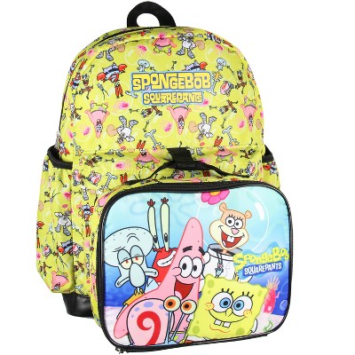 SpongeBob SquarePants Backpack All-Over Tossed Print Cartoon Character 2-Piece Lunchbox School Travel Book Bag - image 2