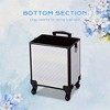 Byootique Rolling Makeup Train Case w/ Cube Case Cosmetic Organizer ForgetMeNot - 2 of 4