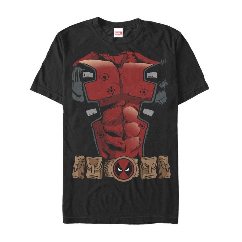 Men's Marvel Halloween Deadpool Costume T-Shirt, 1 of 5