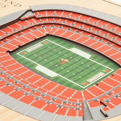 Cleveland Browns 3D Stadium Wall Art in Team Colors