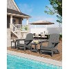 Folding Adirondack Chairs with Ergonomic Extended Backrest, Weather-Resistant HDPE Fire Pit Chairs, Outdoor Lounger for Patio, Garden & Lawn - 3 of 4