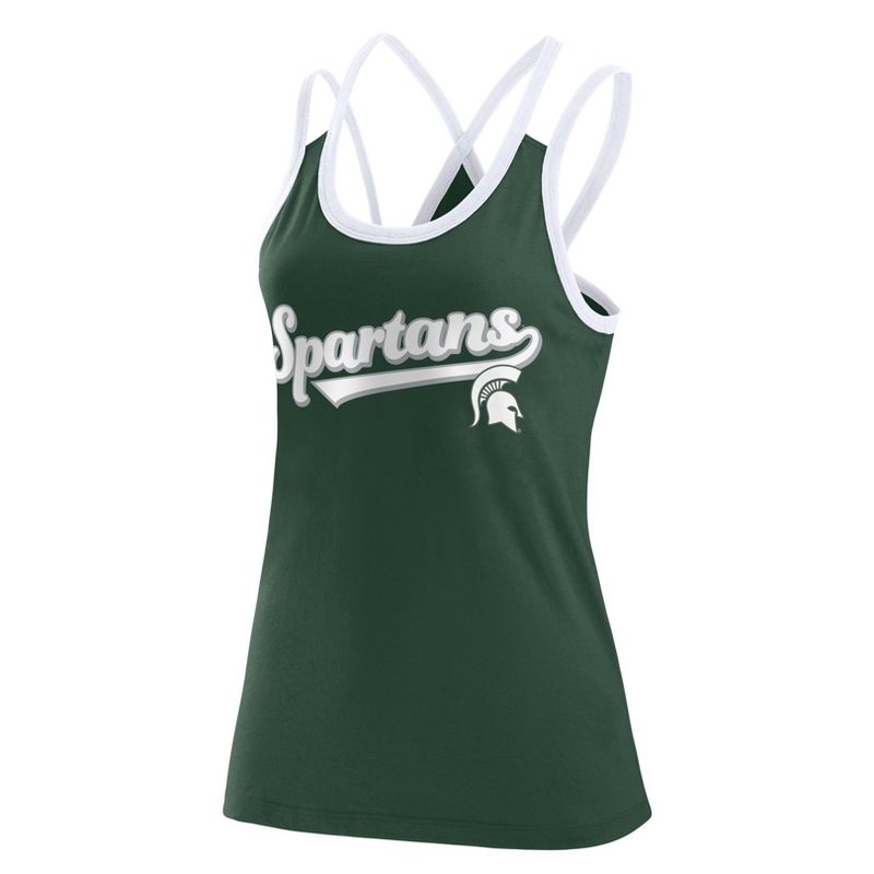 NCAA Michigan State Spartans Women&#39;s Two Tone Tank Top, 2 of 4