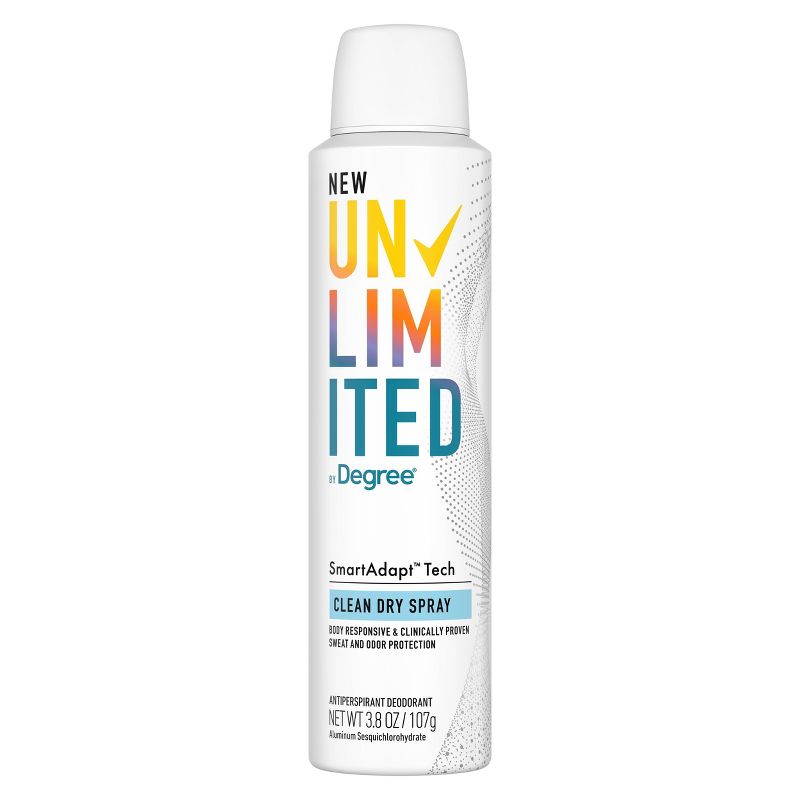 Degree Unlimited 96-Hour Antiperspirant &#38; Deodorant Dry Spray - Clean - Fruity Scent - 3.8oz, 3 of 10