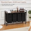 Laundry Hamper, Laundry Basket, Laundry Sorter with 4 Pull-Out and Removable Bags, Shelf, Laundry Room Storage with Table, 4 x 11.5 Gal. - 4 of 4