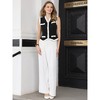 INSPIRE CHIC Women's Contrast Color Sleeveless Button Decor 2026 V-Neck Button Down Waistcoat - 2 of 4