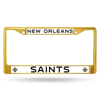 NFL New Orleans Saints Colored Chrome License Plate Frame