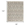 HomeRoots 5' X 8' Gray and Ivory Wool Floral Hand Knotted Area Rug - 3 of 4