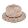 CTM Women's Chenille Ribbed Knit Fedora with Hatband - 2 of 4