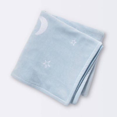 Plush Ribbed Blanket Cloud Island Blue Stars