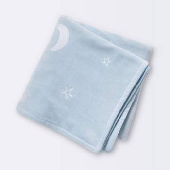 Plush Ribbed Blanket - Cloud Island™ Blue Stars