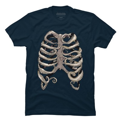 Men's Design By Humans Your Rib Is an Octopus By huebucket T-Shirt
