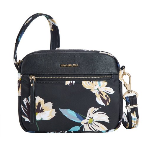 Anti-Theft Addison Small Black Crossbody Bag