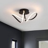 19.5" Chantelle Modern Minimalist Aluminum Loop Integrated LED Semi Flush Mount - JONATHAN Y - image 4 of 4