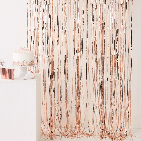 Fringe Curtain Party Decorations Rose Gold Target