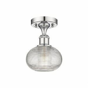 Ithaca - 1 Light Semi-Flush Mount In Industrial Style-8.25 Inches Tall and 6 Inches Wide - 1 of 1