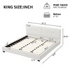Christopher Knight Home Ginny King Size Upholstered Platform Bed with Tufted Headboard - 3 of 4