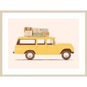 41" x 31" Summer Car by Bodflorent Wood Framed Wall Art Print - Amanti Art: Modern Lithograph, Horizontal Layout - 1 of 4