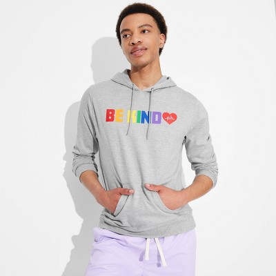 Pride Adult PH by The PHLUID Project 'Be Kind' Hooded Pullover Sweatshirt - Gray