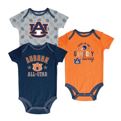 Auburn Tigers Baby Boy Short Sleeve 3pk 