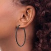 Chisel Stainless Steel Polished Black IP-plated 48mm Diameter 2mm Hoop Earrings - 4 of 4