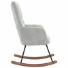 CLIHOME Modern Compact 30.7" Wide Velvet Rocking Chair,Ergonomic Rocker with Steel Frame & Rubber Wood Legs,Plush Accent Chair for Living Room - 3 of 4
