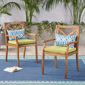NicBex Patio Dining Chairs Set of 2,Modern Outdoor Chairs with 2 Water-Resistant Cushions,Kitchen Chairs for Dining Room,Patio - 1 of 4