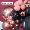 PartyWoo Balloon Arch Kit Pink Black Dusty Fuchsia Rose Gold 4D Foil 140 pcs - 2 of 4