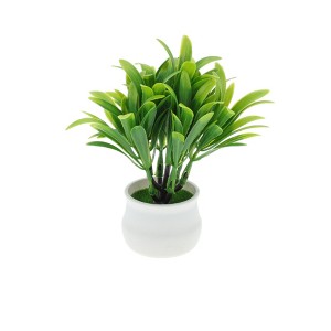 Unique Bargains Artificial Plants Plastic Green 2.76"x2.76"x5.51" 1 Pc - 1 of 4