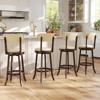 Tangkula 30.5" Bar Height Chairs Set of 4 Swivel High Barstool w/ Padded Seat & Backrest - 2 of 4