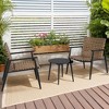 Christopher Knight Home Winnie 3 Pieces Outdoor Industrial Rattan, Metal and Tempered Glass Chat Set - 2 of 4