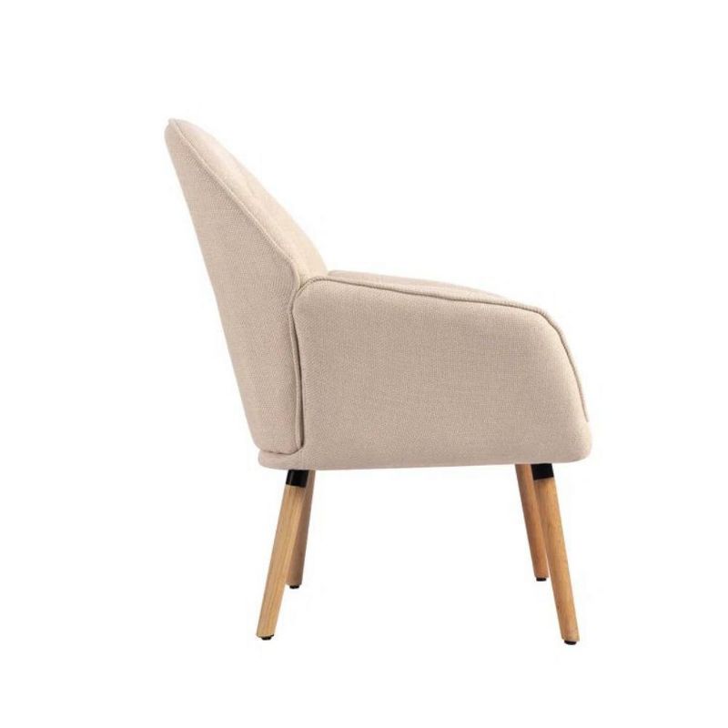 Neutypechic Modern Linen Upholstered Accent Chair Armchair, 3 of 8