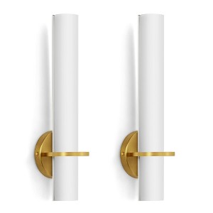 KAISITE Modern LED Wall Sconces, Set of 2 with Frosted Acrylic Shades, 18W - 1 of 4