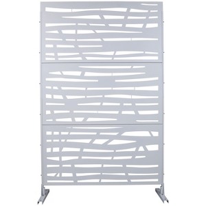 CAVINAS Matrix Metal Decorative Patio Screens, Outdoor & Indoor, Freestanding Decorative Privacy Screen for Deck Balcony Patio - 1 of 4