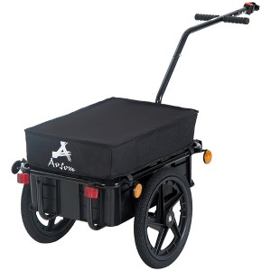 Aosom Bicycle Cargo Trailer with Removable Box and Waterproof Cover, Bike Wagon Trailer with Two 16in Wheels - 1 of 4