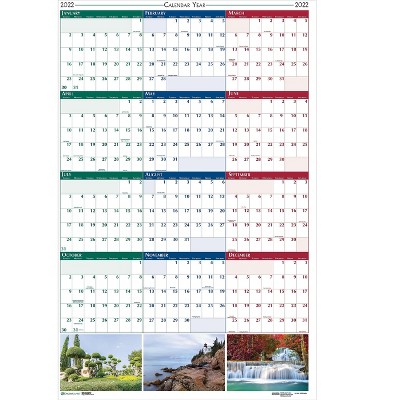 House of Doolittle 2022 37" x 24" Wall Calendar Earthscapes Scenic Multicolor 393-22