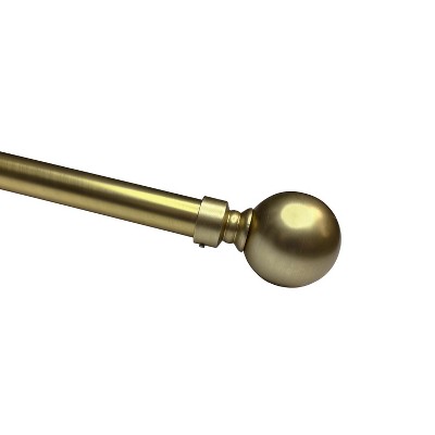 Versailles Esencial Orb Steel Heavy Duty Curtain Rod Set for Windows Gold
