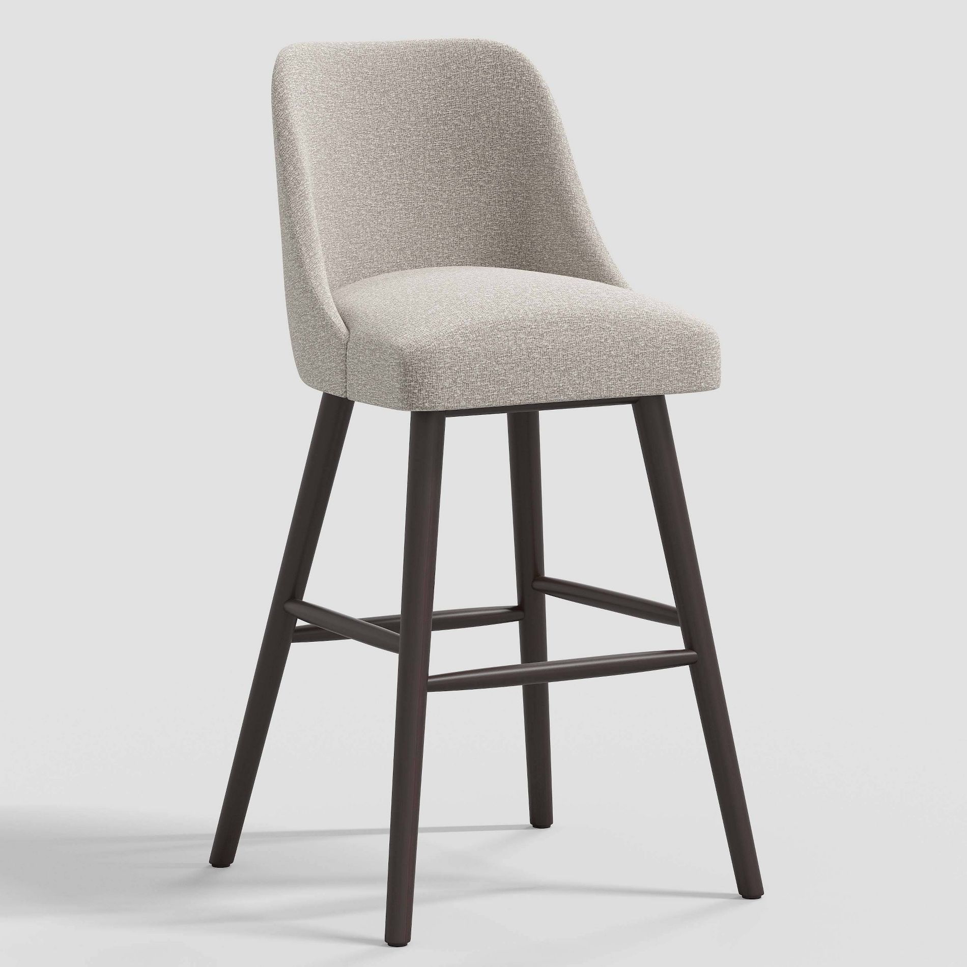 Geller Modern Counter Height Barstool Gray Boucle - Threshold™: Upholstered, Rubberwood Frame, 250lb Capacity