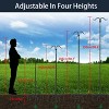 Artloge Set of 2 Heavy Duty Adjustable String Lights Poles Bird Feeder Pole Stand with Fork Shepherd Hooks for Outdoor Garden - 3 of 4
