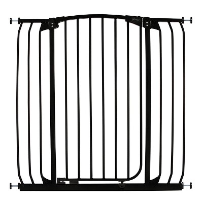 Dreambaby F191B Chelsea Extra Tall 38 to 42.5" Auto-Close Baby Pet Wall to Wall Safety Gate w/ Stay Open Feature for Doors, Stairs & Hallways, Black