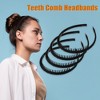 Unique Bargains Women's Non-Slip Teeth Comb Headbands Black 4Pcs - 2 of 4
