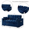 RISOKEYS Velvet 4 in 1 Pull-Out Couch - Convertible Sofa Bed Sleeper Chair with Backrest, Pillows & Storage Pockets for Living Room - 4 of 4