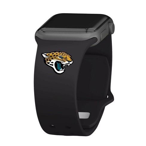 Nfl Jacksonville Jaguars Apple Watch Compatible Silicone Band Black Target